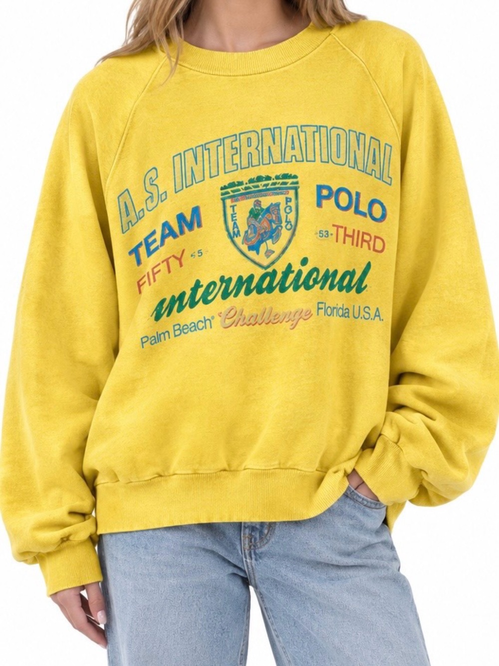 Vintage Yellow Graphic Sweatshirt